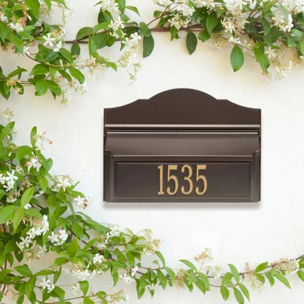 Colonial Wall Mailbox Package #2 (Mailbox & Plaque)