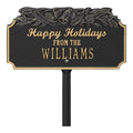 “Happy Holidays” Bells Personalized Lawn Plaque