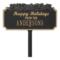 “Happy Holidays” Candy Canes Personalized Lawn Plaque