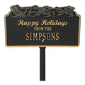 “Happy Holidays” Sleigh Personalized Lawn Plaque