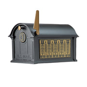 Balmoral Mailbox Frank Lloyd Wright Tree of Life Package #1 (Balmoral Mailbox, Personalized Door Medallion, Non-Personalized Tree of Life Sides)