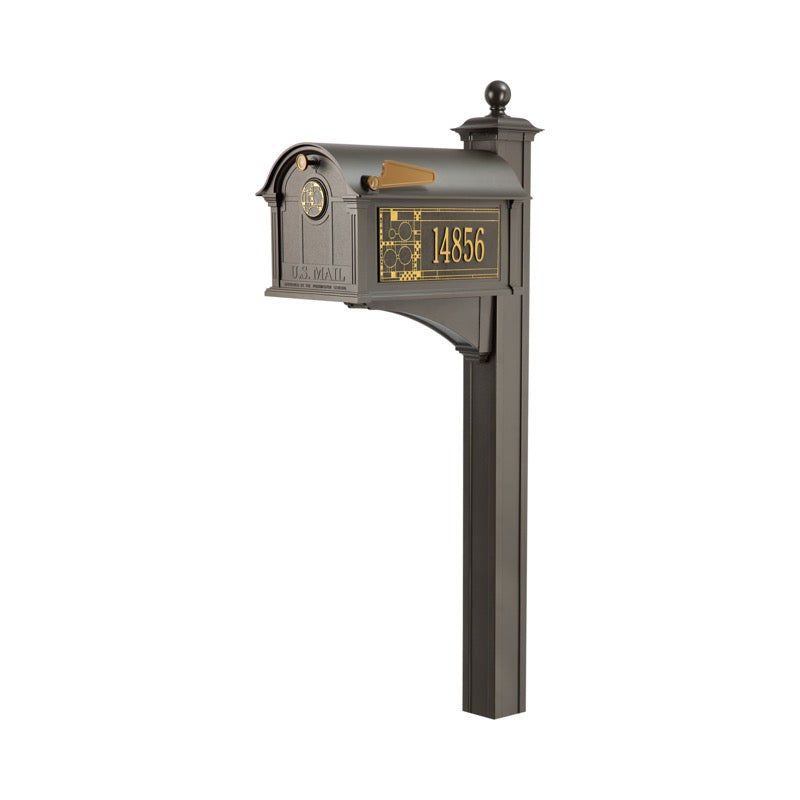 Balmoral Mailbox Frank Lloyd Wright Coonley Package #3 (Balmoral Mailbox, Post, Coonley Door Medallion, Personalized Coonley Sides)