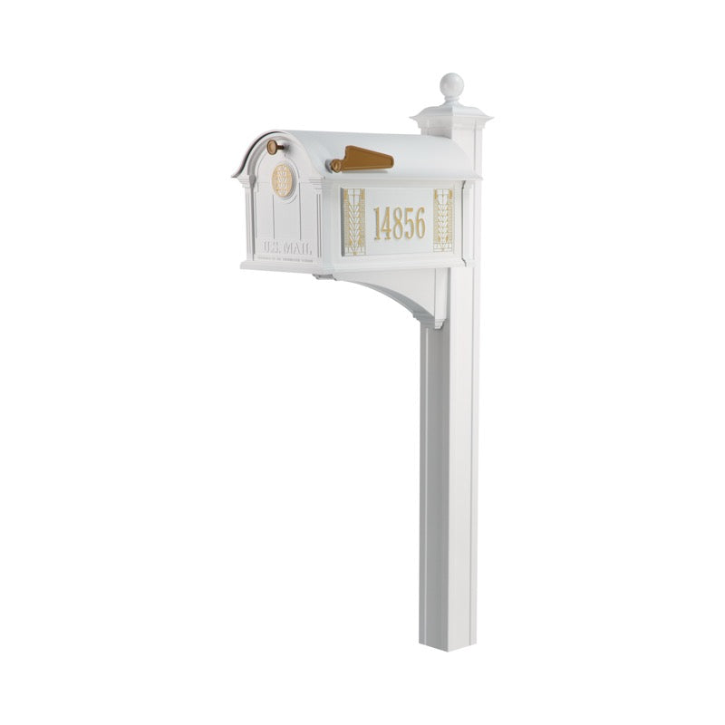 Balmoral Mailbox Frank Lloyd Wright Tree of Life Package #3 (Balmoral Mailbox, Post, Tree of Life Door Medallion, Personalized Tree of Life Sides)