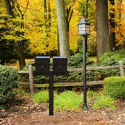 Package: Duo Mount MailVault Mailbox /w/ Pyramid Caps (2 Mailboxes, Alt Duo Mount Post /w/ MV Hardware)
