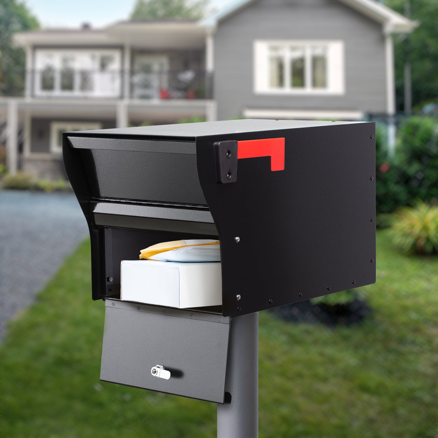 MailVault Mailbox - Standard Post & Stand-Off Numbers