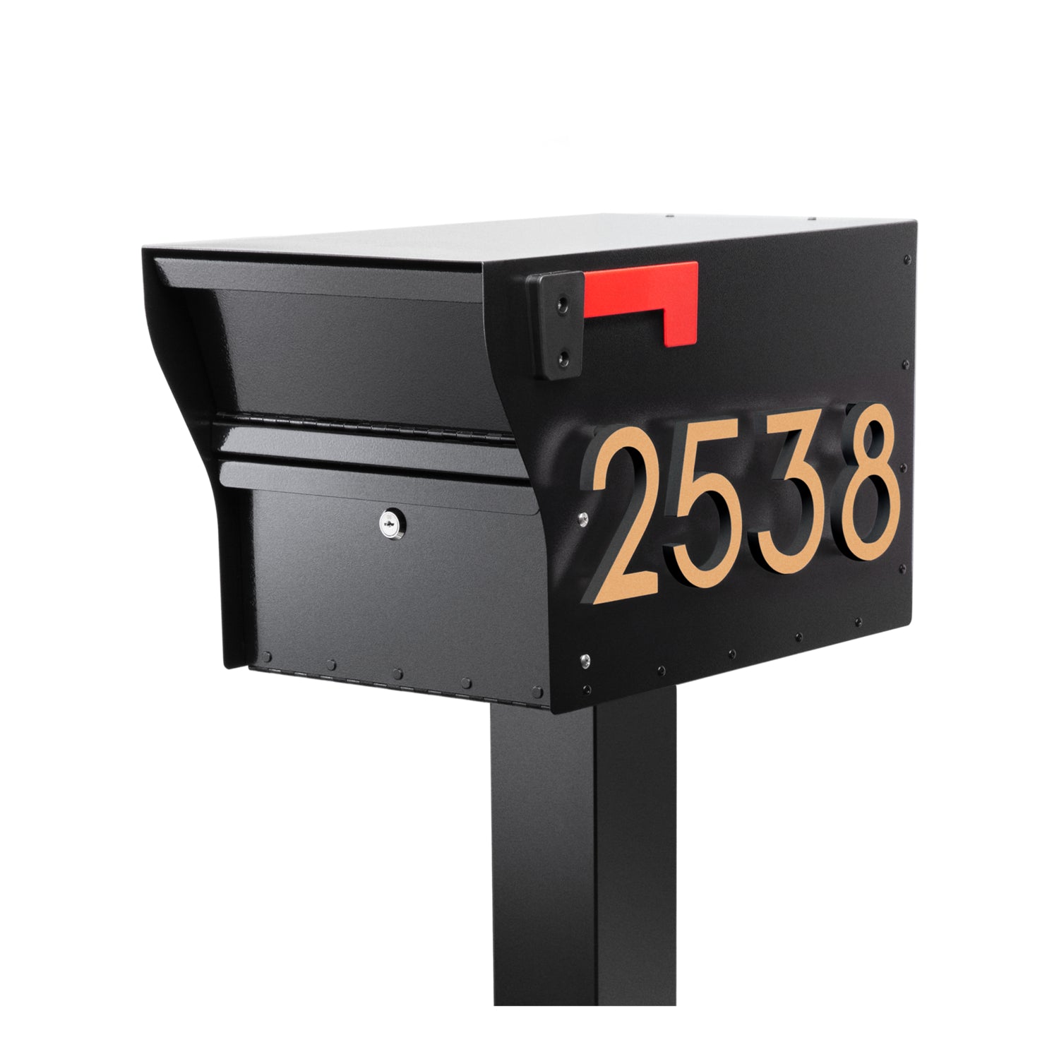 MailVault Mailbox - Standard Post & Stand-Off Numbers