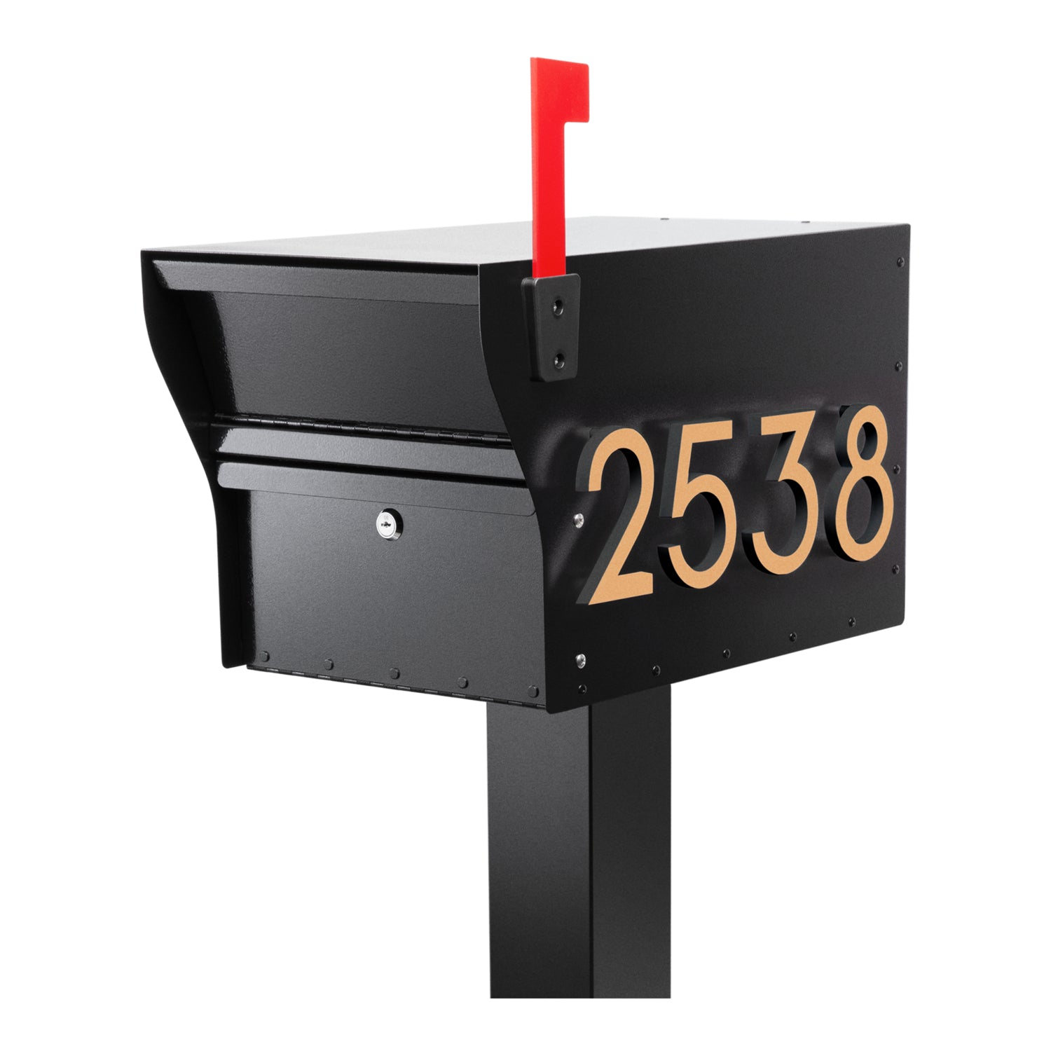 MailVault Mailbox - Standard Post & Stand-Off Numbers