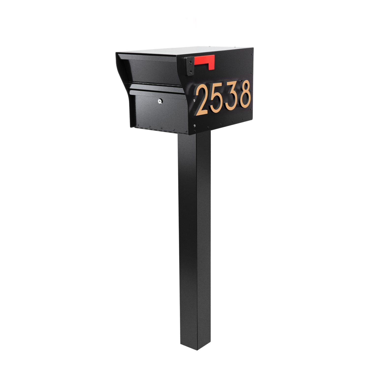 MailVault Mailbox - Standard Post & Stand-Off Numbers