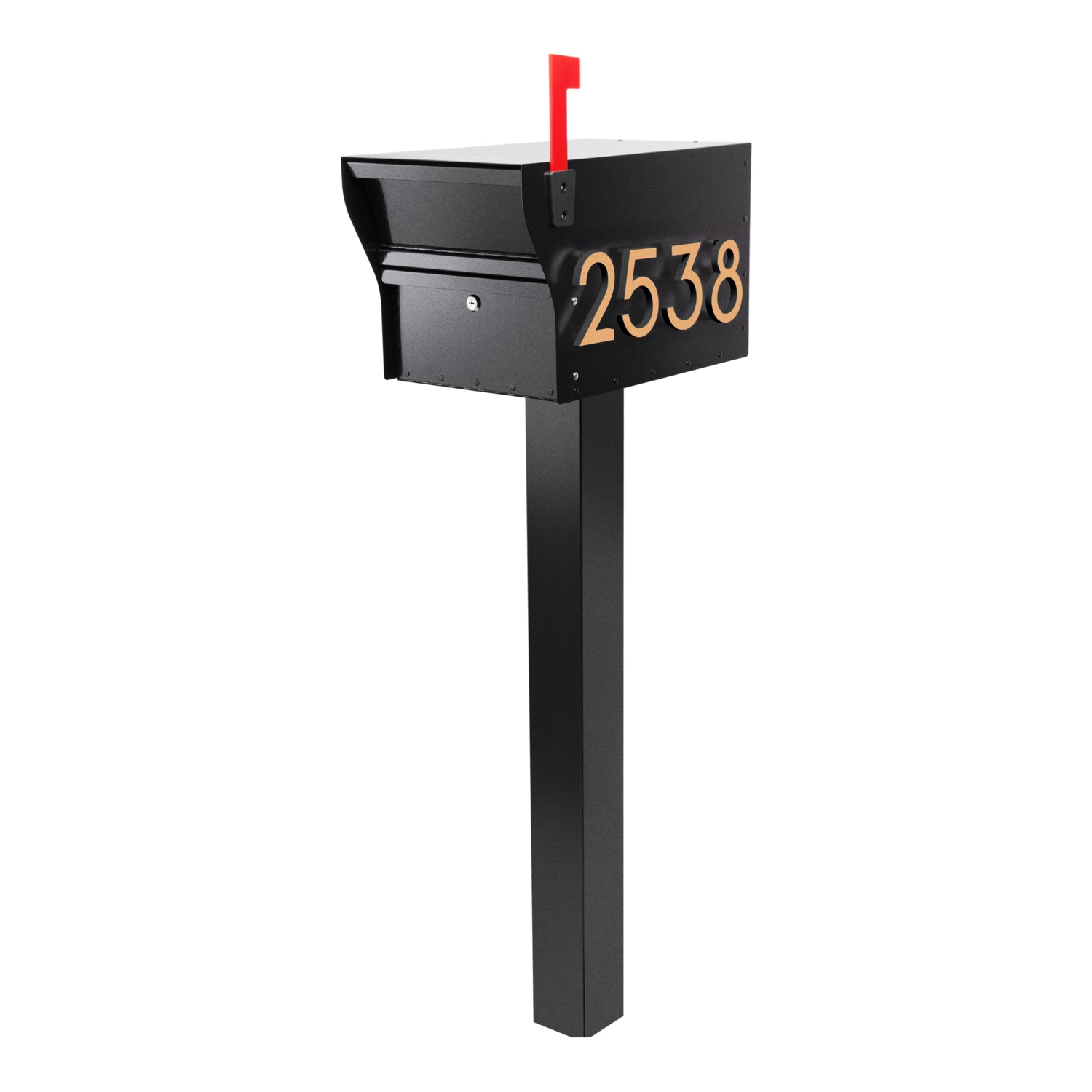 MailVault Mailbox - Standard Post & Stand-Off Numbers