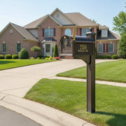 Balmoral Mailbox Side Plaques, Monogram & Post Package