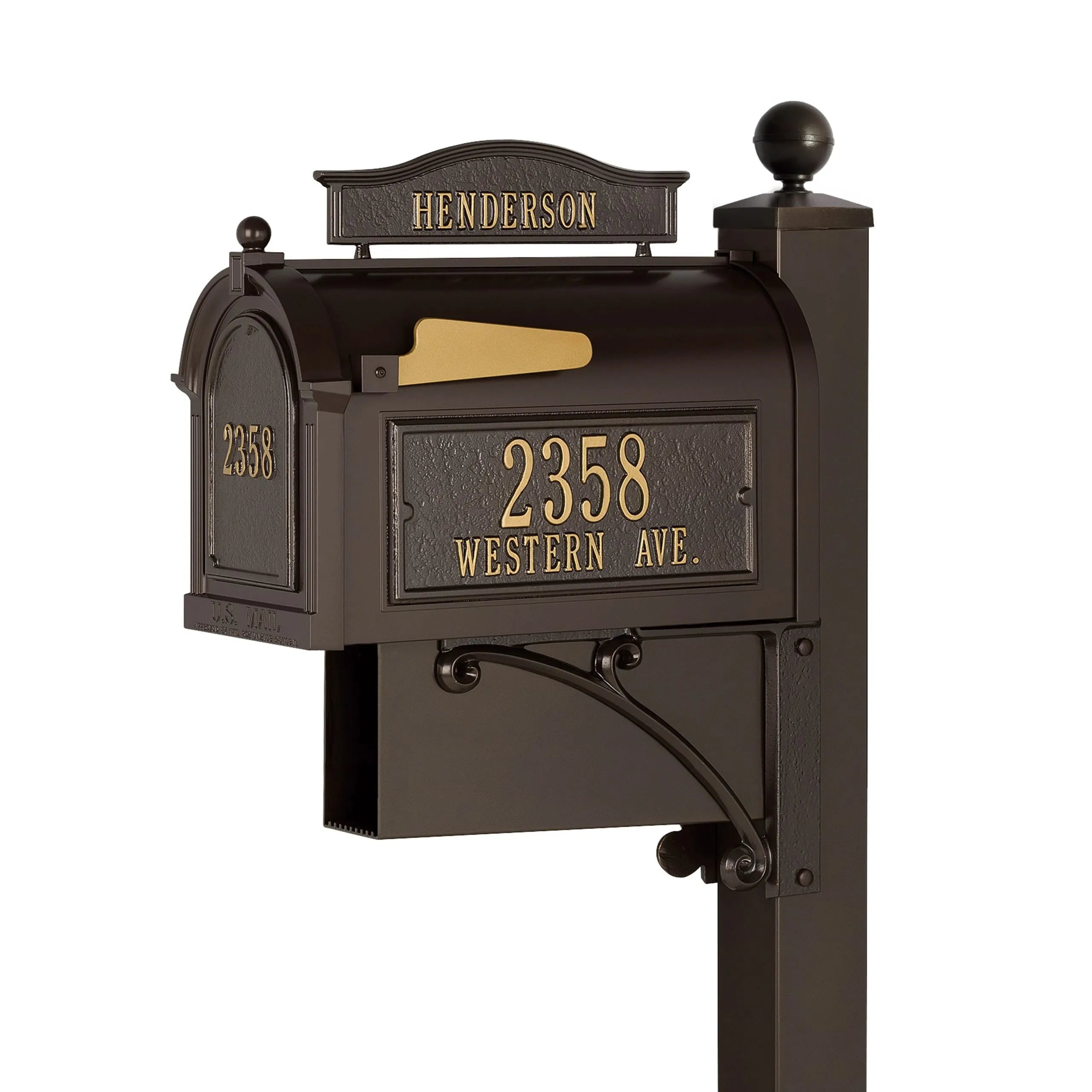Ultimate Mailbox Package with Attached Newspaper Holder