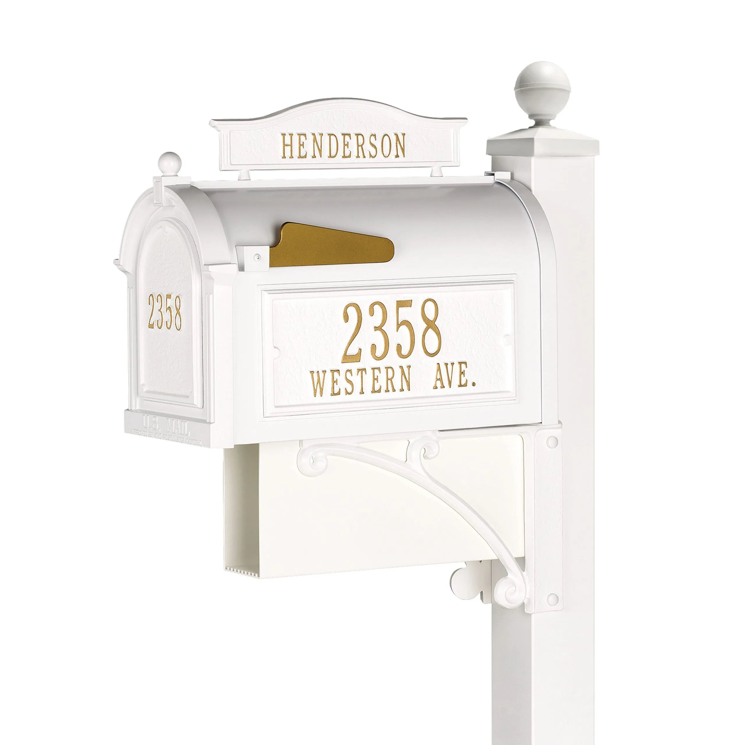 Ultimate Mailbox Package with Attached Newspaper Holder