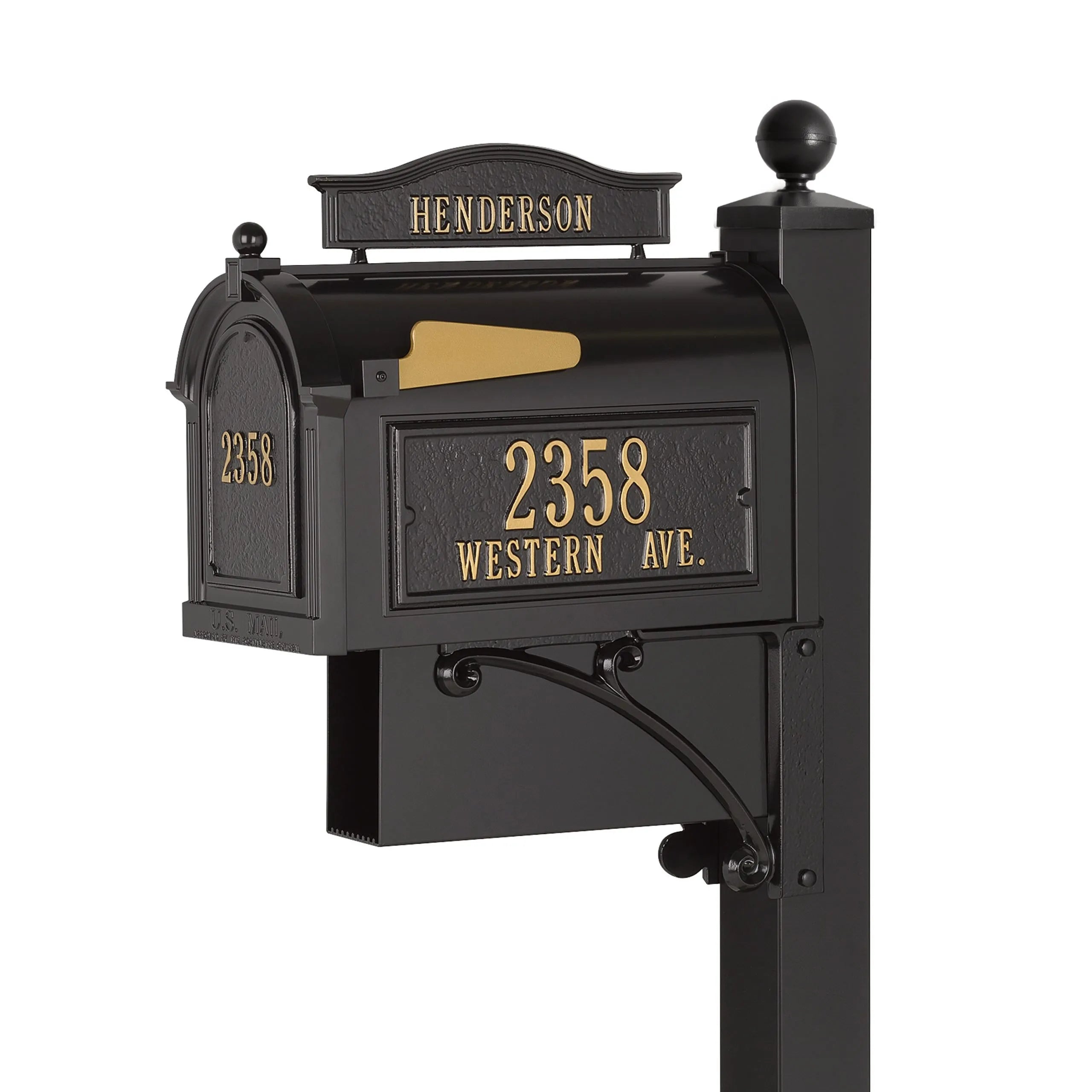Ultimate Mailbox Package with Attached Newspaper Holder