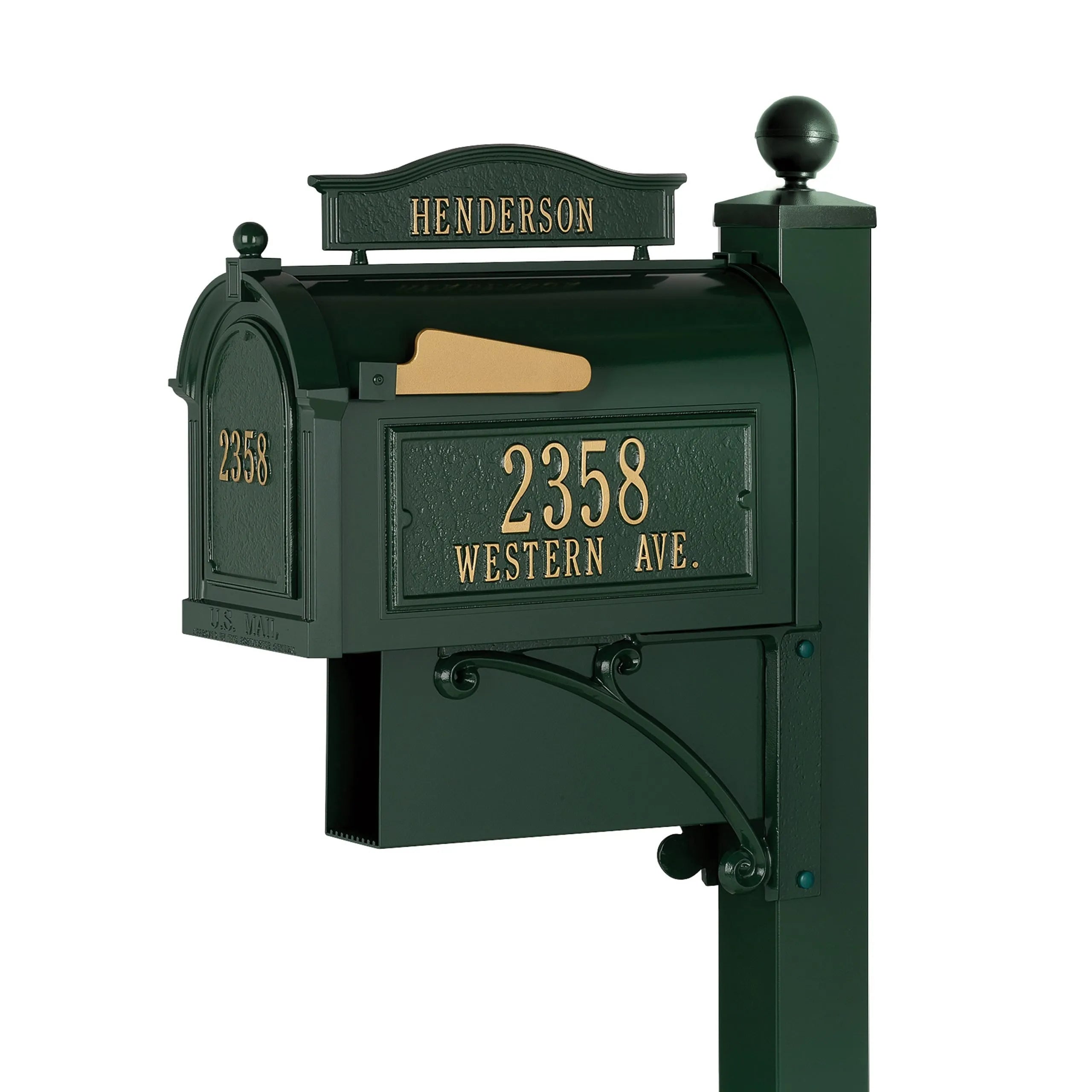Ultimate Mailbox Package with Attached Newspaper Holder