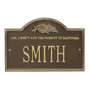 Life and Liberty Personalized Plaque