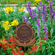 Garden Flower Personalized Lawn Plaque