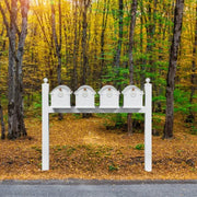 Balmoral Quad Mount Mailbox /w/ Ball Finials & Personalized Door Medallion (4 Mailboxes, Quad Mount Rack, 4 Medallions)