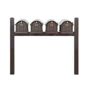 Balmoral Quad Mount Mailbox /w/ Pyramid Caps & Personalized Door Medallion (4 Mailboxes, Quad Mount Rack, 4 Medallions)