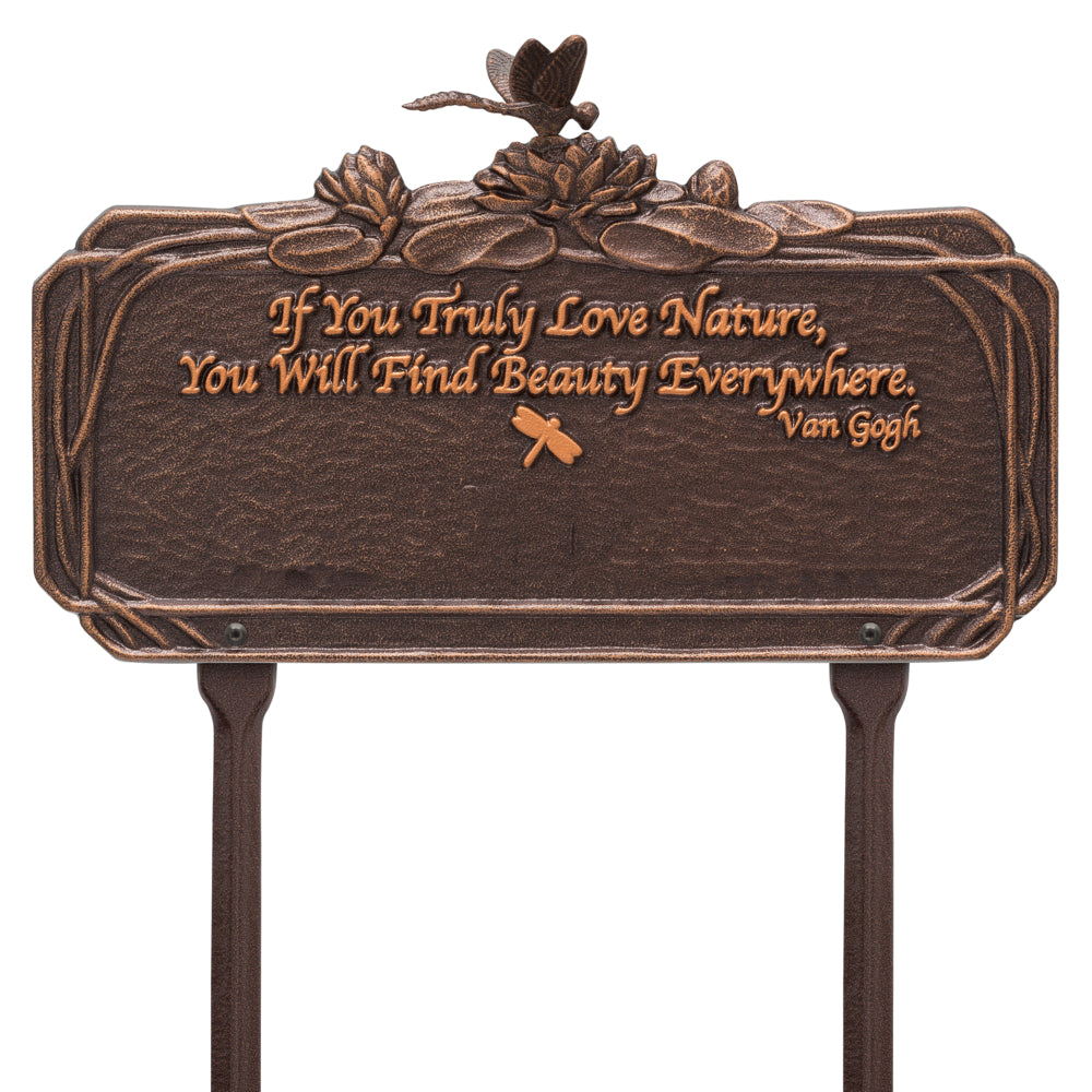 Dragonfly Garden Quote Personalized Lawn Plaque