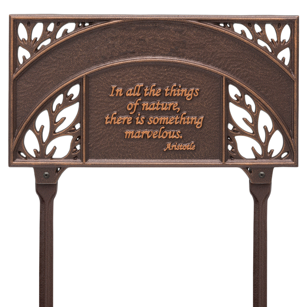 Aristotle Garden Personalized Lawn Plaque