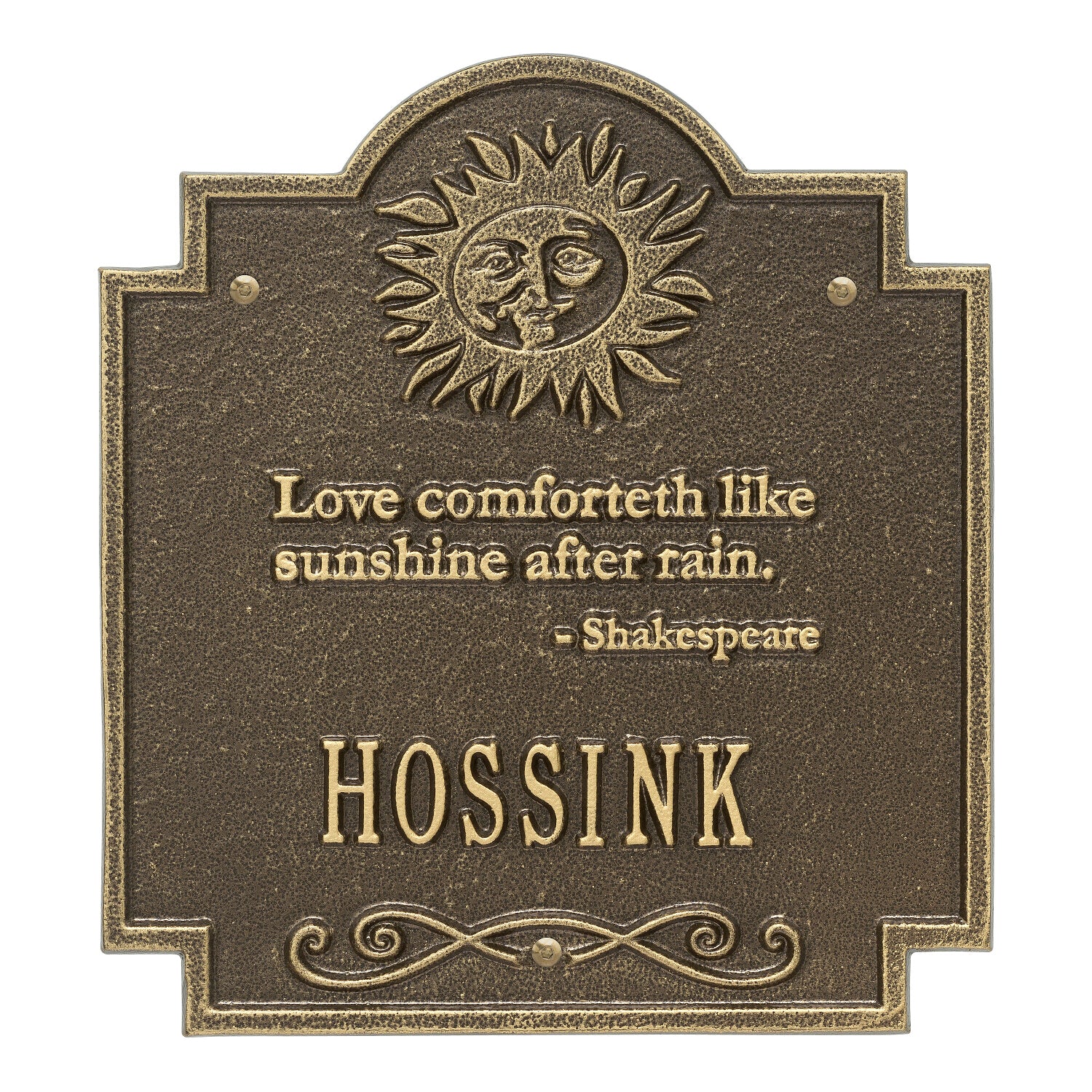 Sun Poem Personalized Plaque