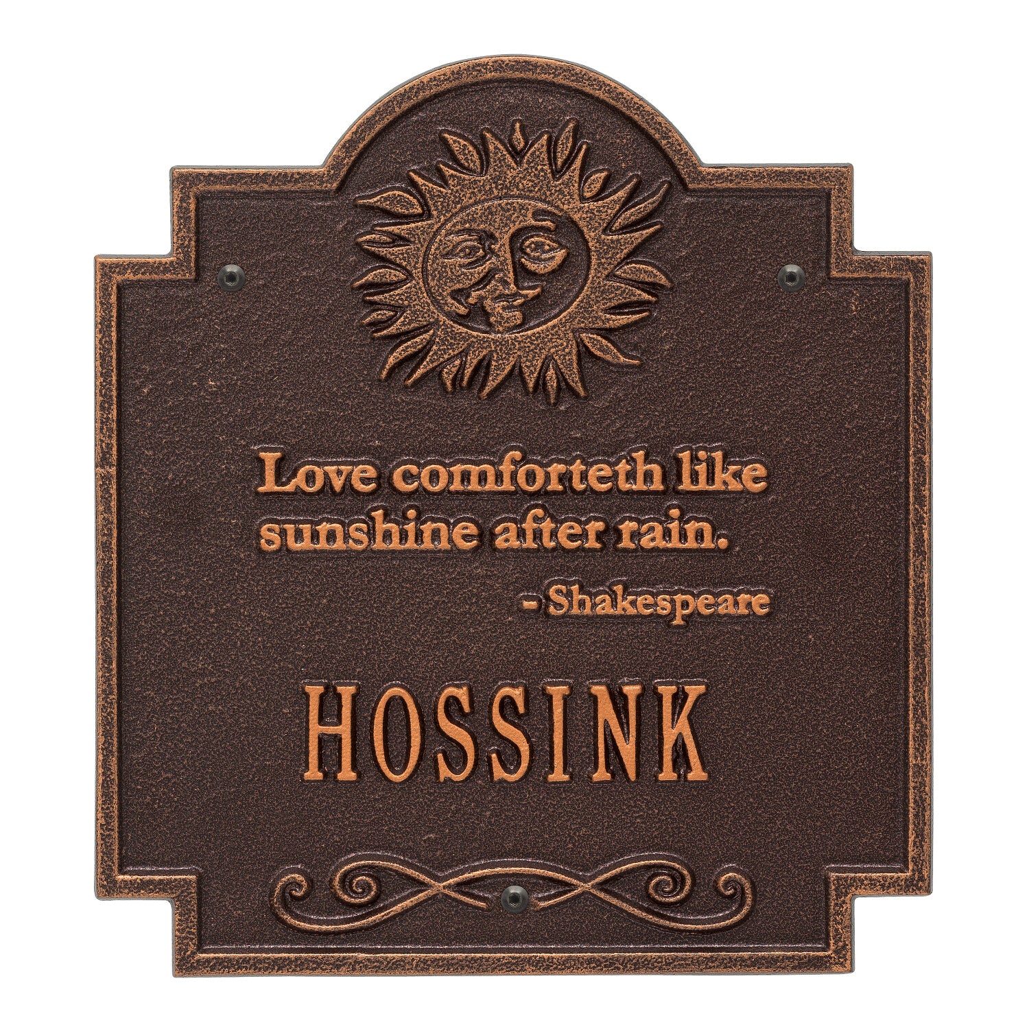 Sun Poem Personalized Plaque