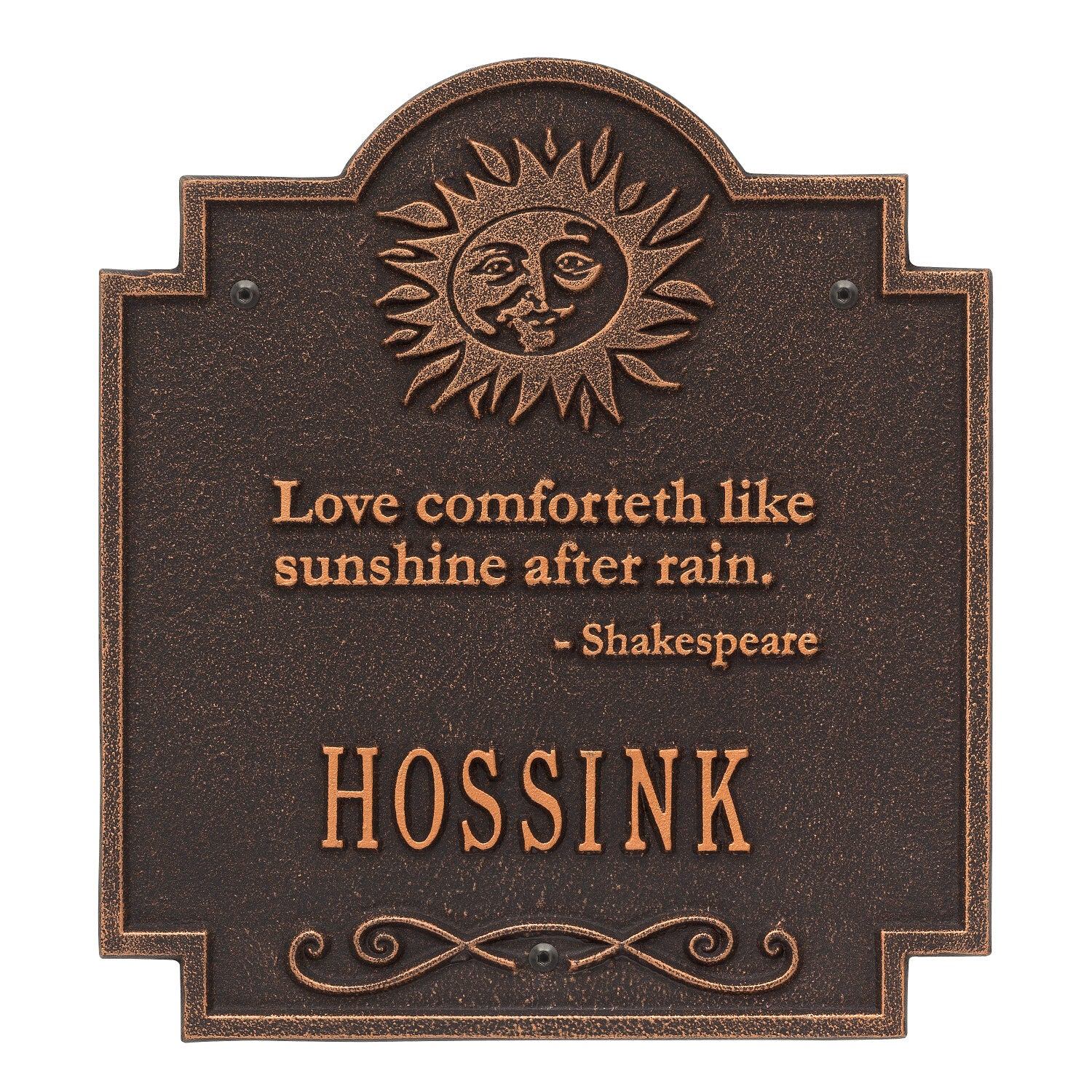 Sun Poem Personalized Plaque