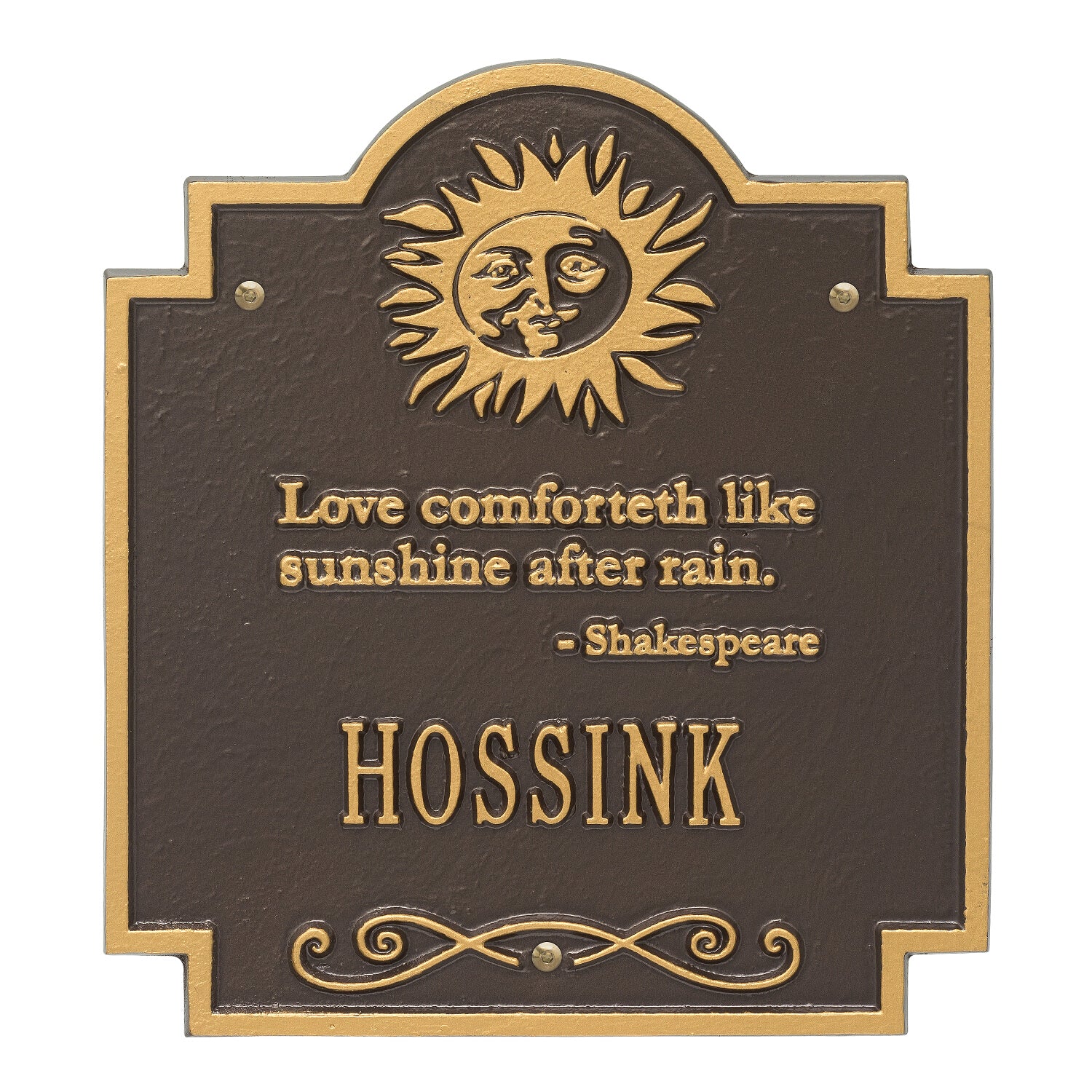 Sun Poem Personalized Plaque