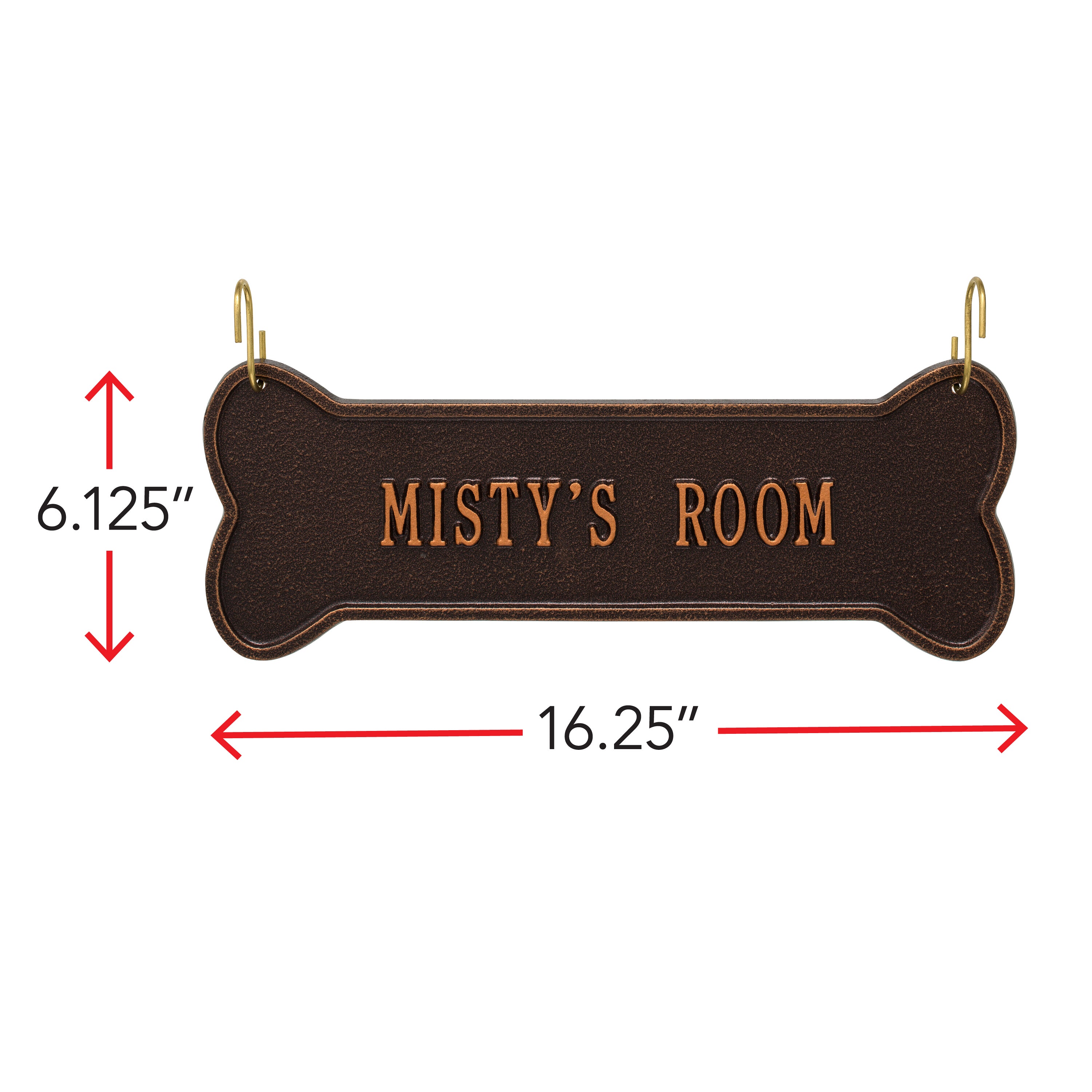 Hanging Bone 1-Line Personalized Crate Plaque