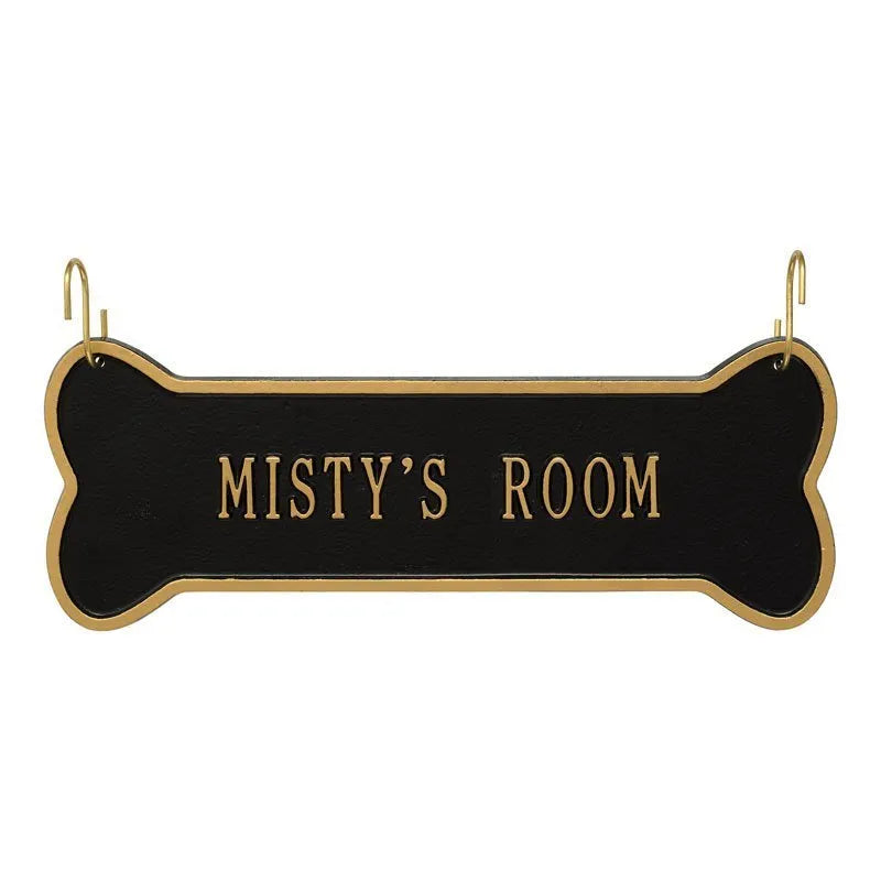 Hanging Bone 1-Line Personalized Crate Plaque