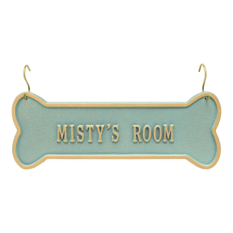 Hanging Bone 1-Line Personalized Crate Plaque