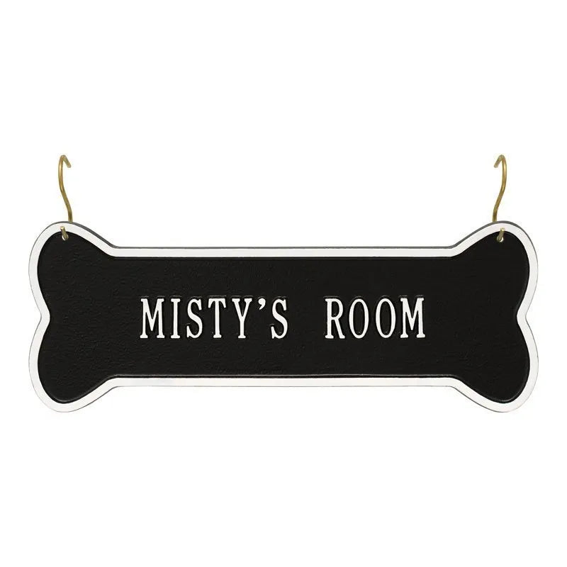 Hanging Bone 1-Line Personalized Crate Plaque