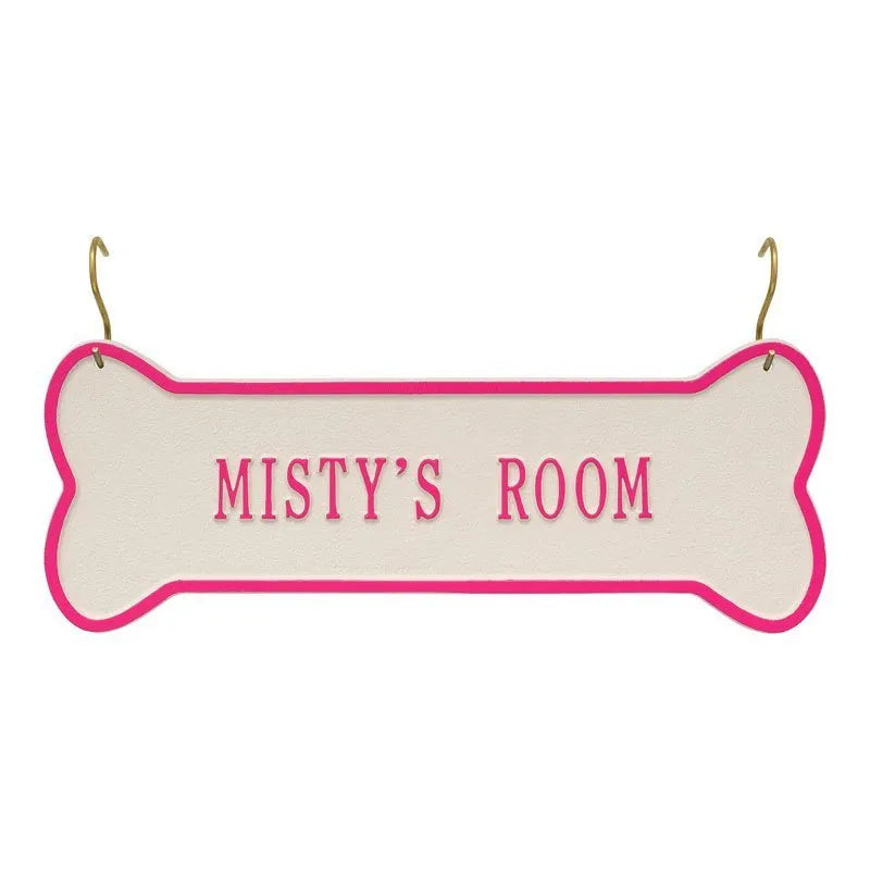 Hanging Bone 1-Line Personalized Crate Plaque