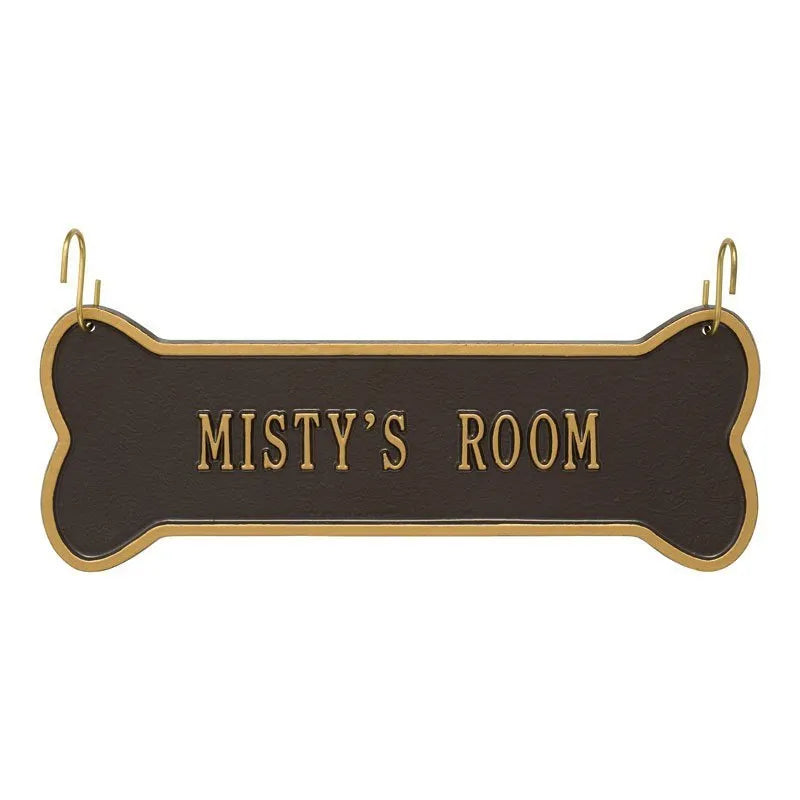 Hanging Bone 1-Line Personalized Crate Plaque