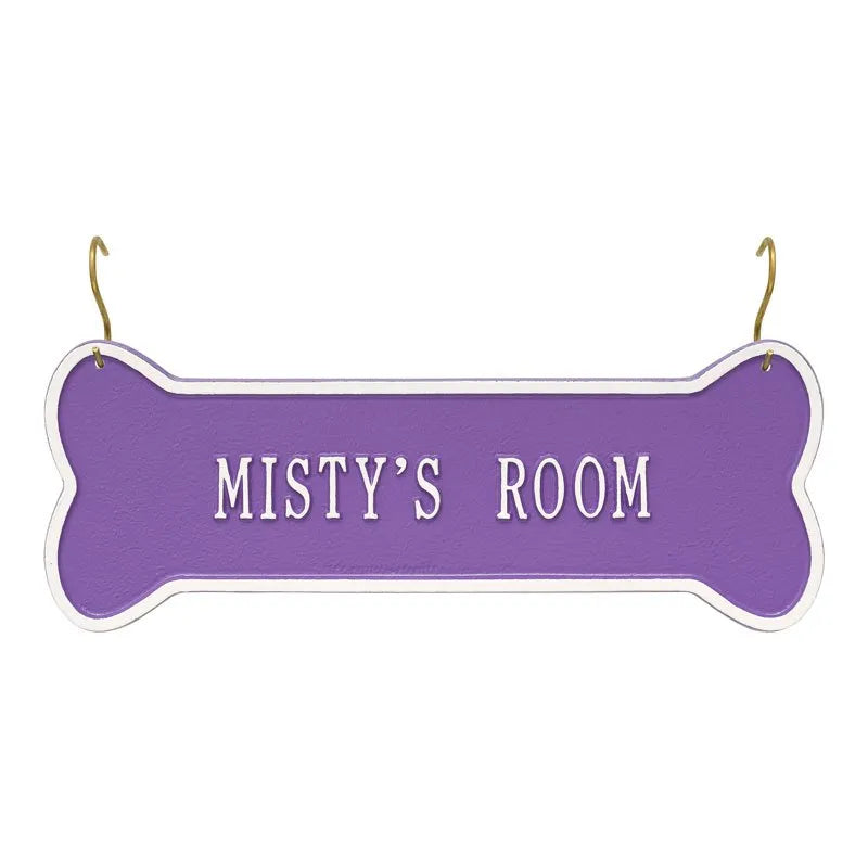 Hanging Bone 1-Line Personalized Crate Plaque