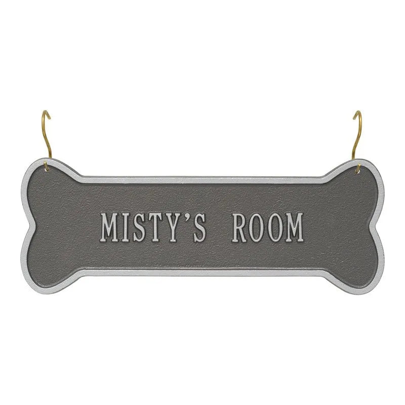 Hanging Bone 1-Line Personalized Crate Plaque