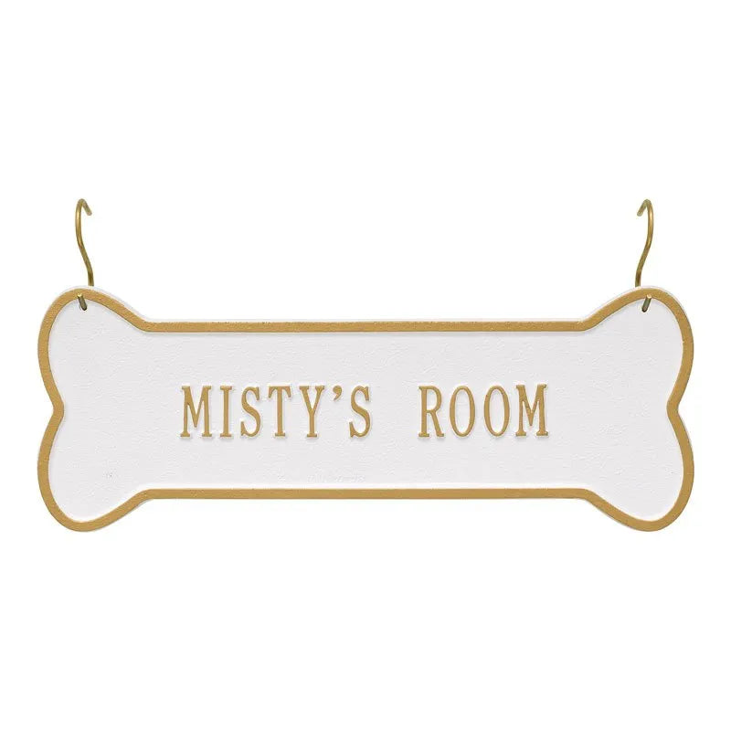 Hanging Bone 1-Line Personalized Crate Plaque