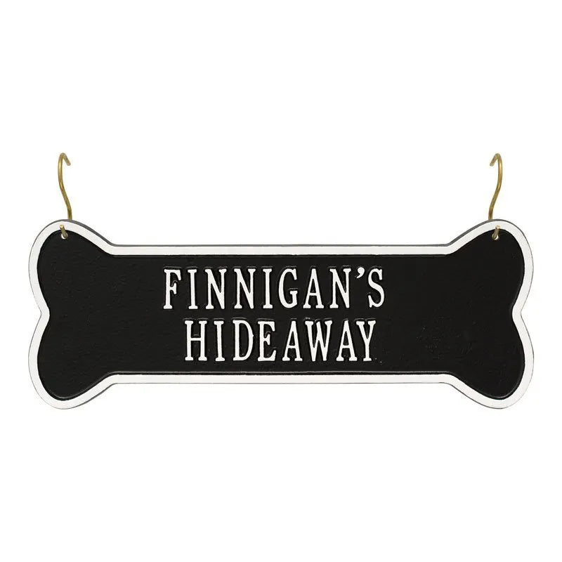 Hanging Bone 2-Line Personalized Crate Plaque