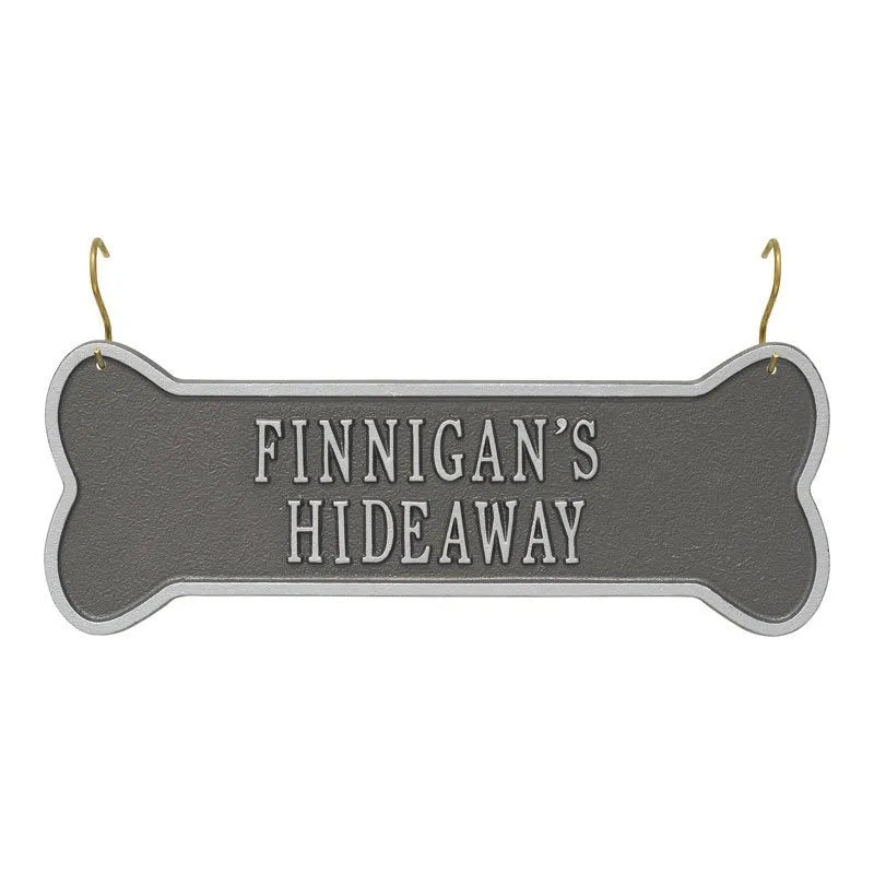 Hanging Bone 2-Line Personalized Crate Plaque