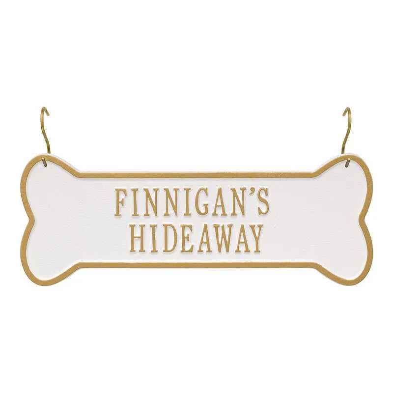 Hanging Bone 2-Line Personalized Crate Plaque