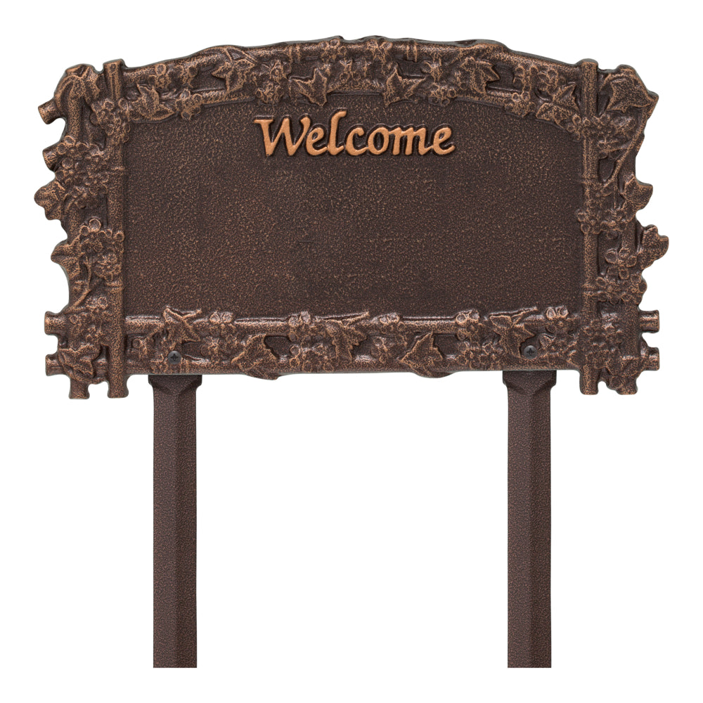 Ivy Trellis Garden Welcome Personalized Lawn Plaque