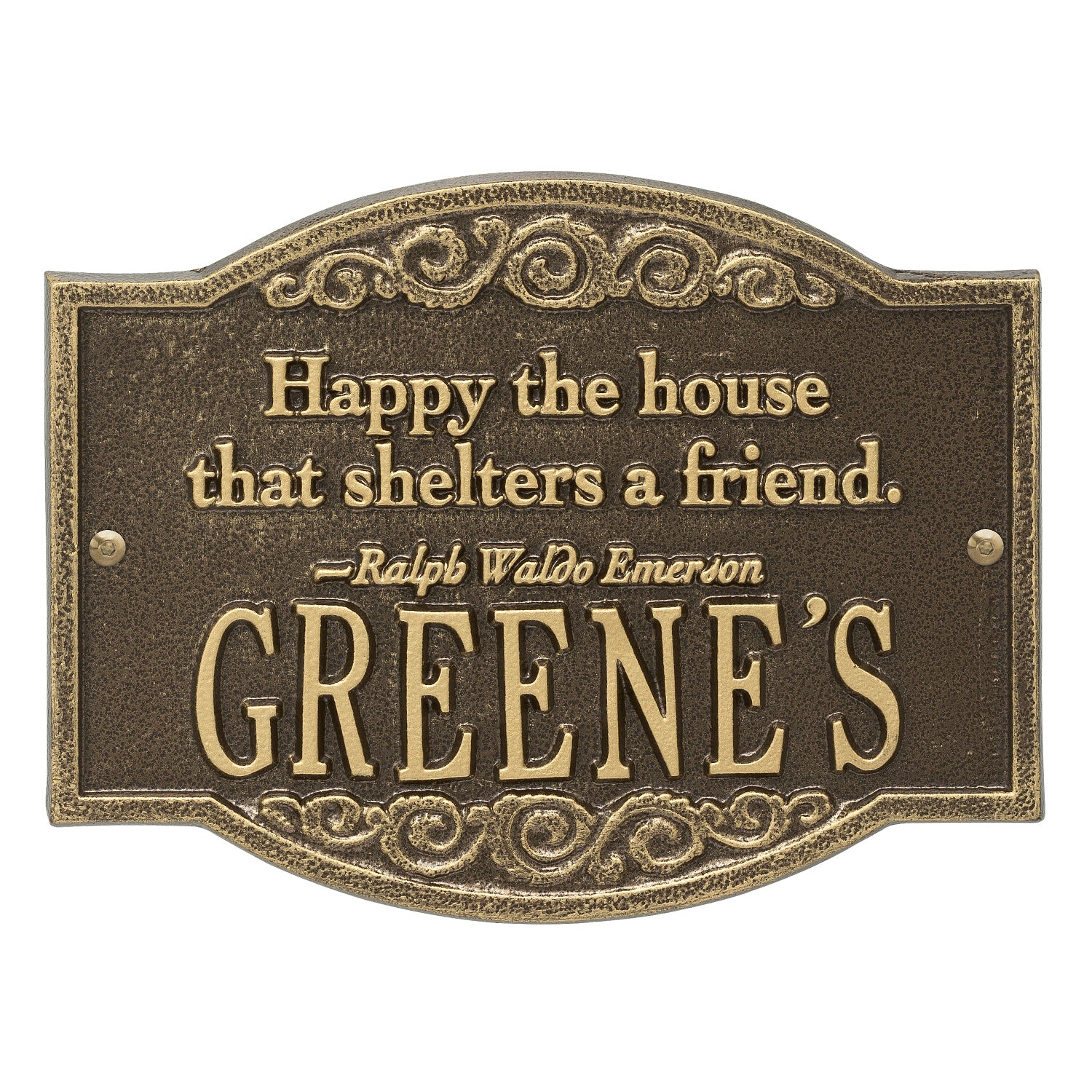 Emerson Quote Personalized Plaque