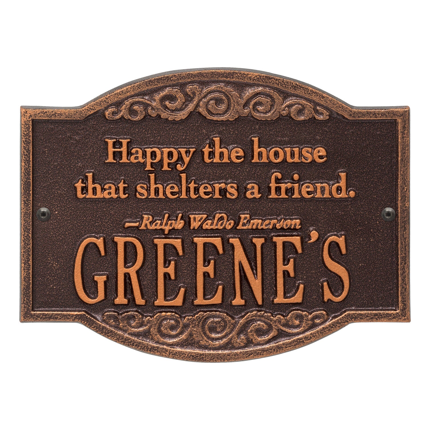 Emerson Quote Personalized Plaque
