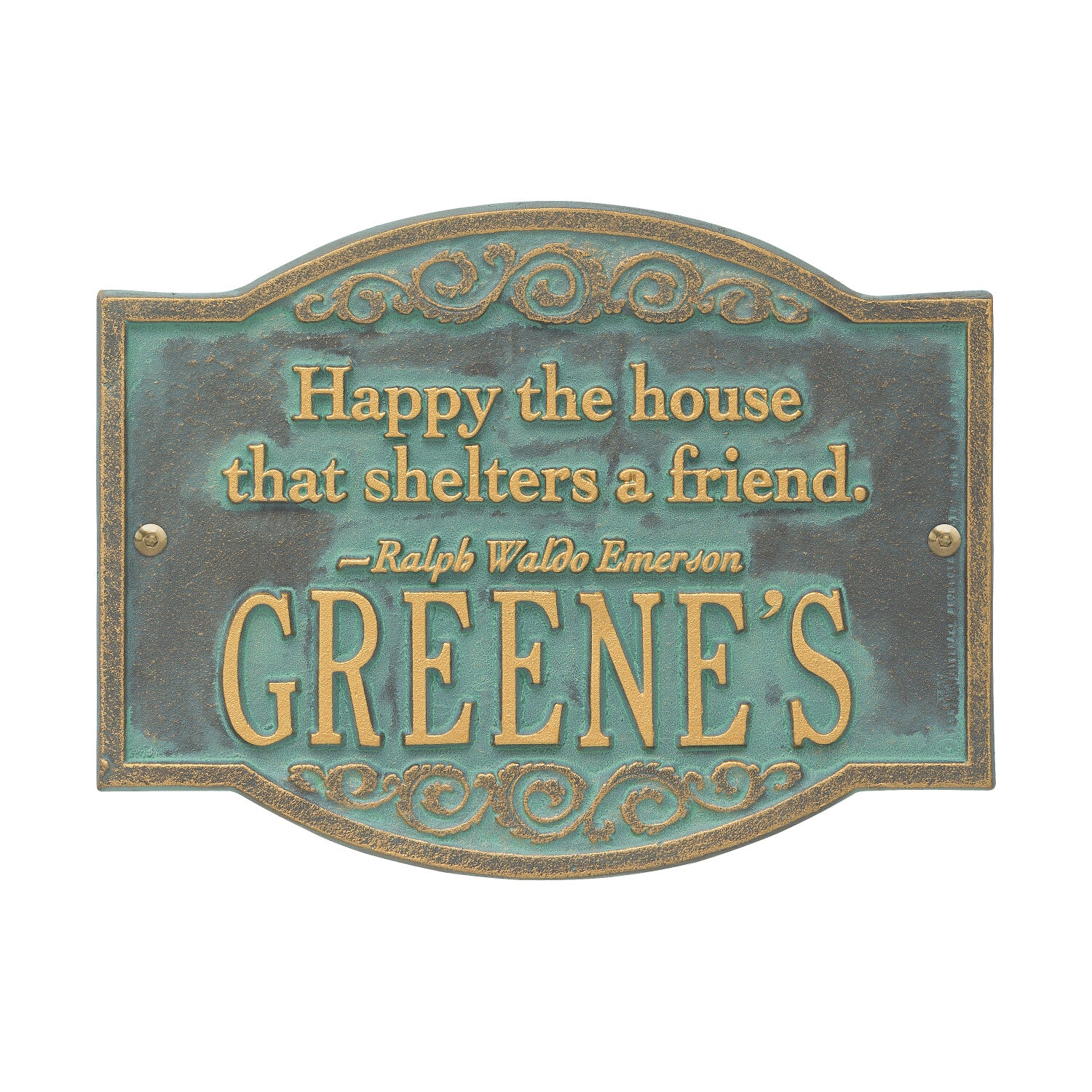 Emerson Quote Personalized Plaque