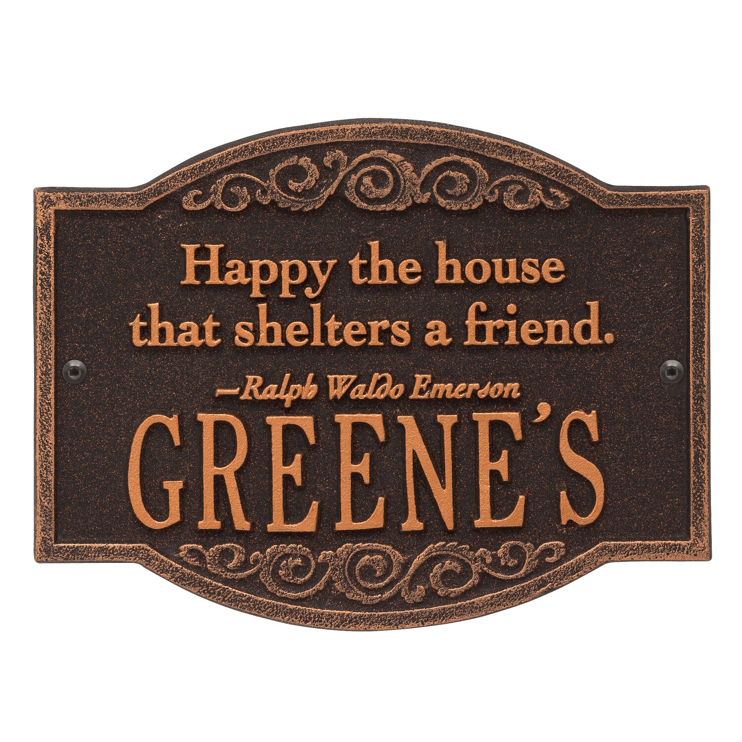 Emerson Quote Personalized Plaque