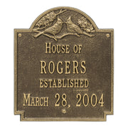 Cardinal Wedding / Anniversary Personalized Plaque