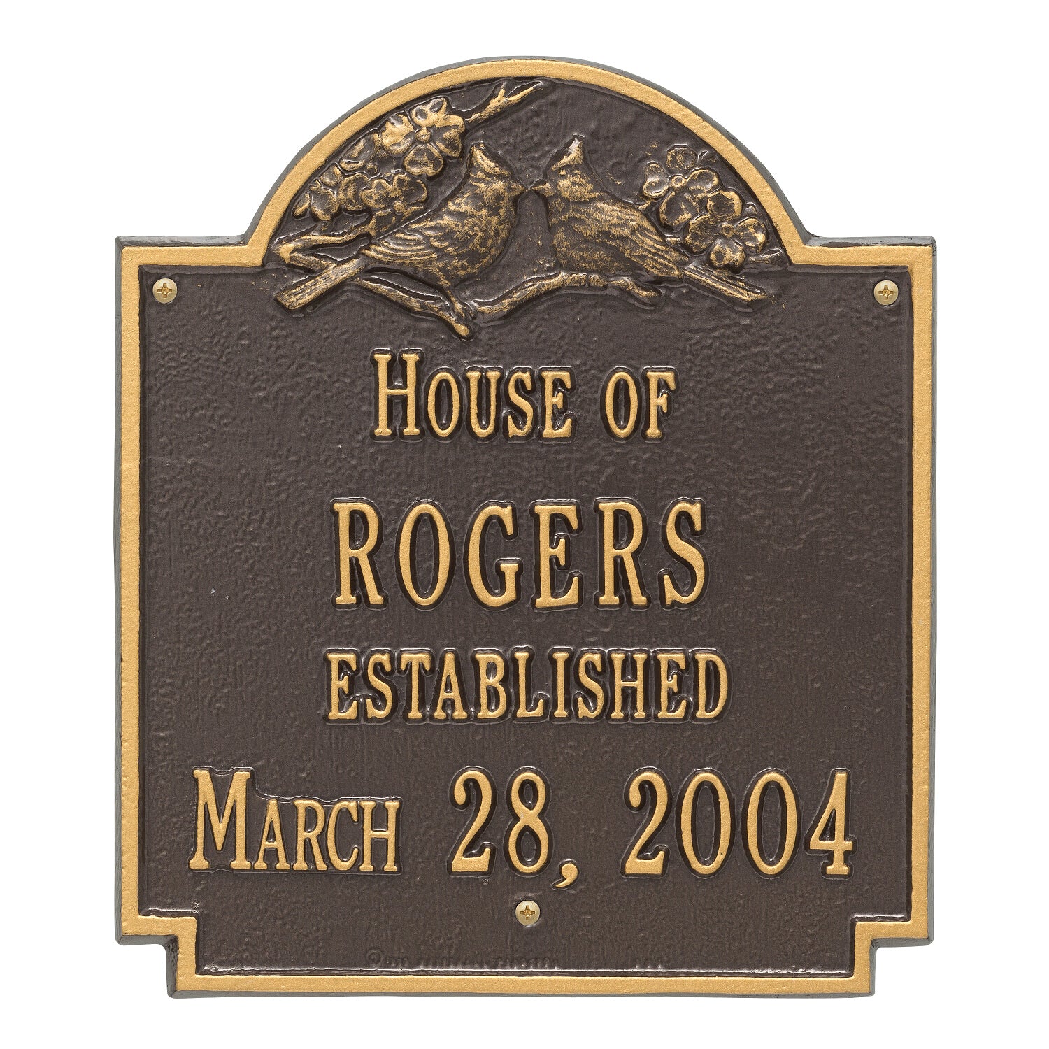 Cardinal Wedding / Anniversary Personalized Plaque