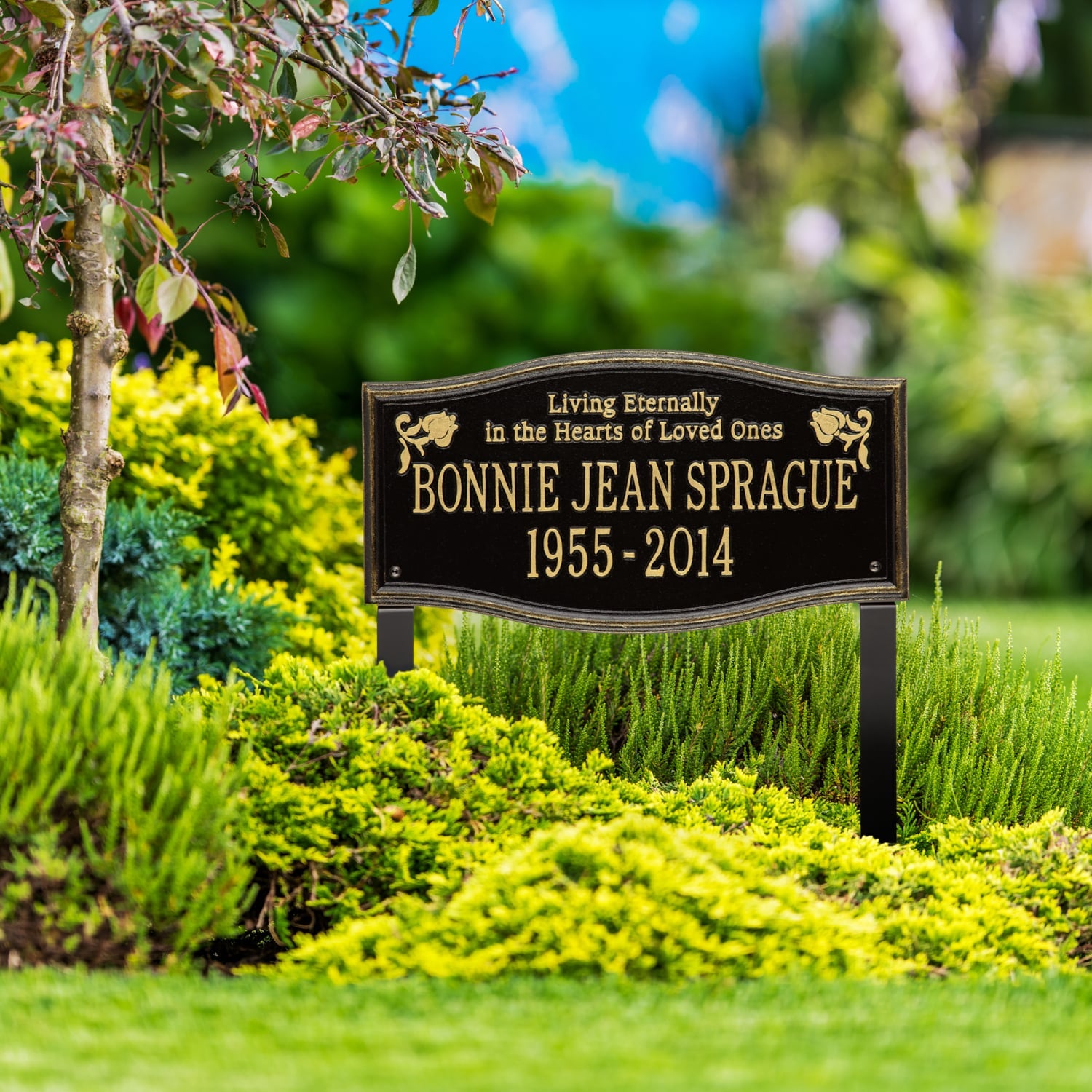 Alexandria - Standard Lawn - Two Line "Living Eternally"