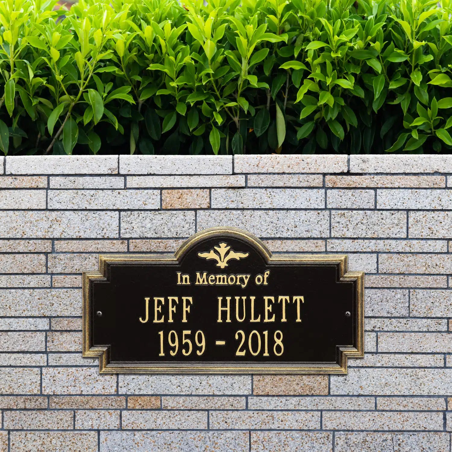 Arlington - Standard Wall - Two Line "In Memory Of"