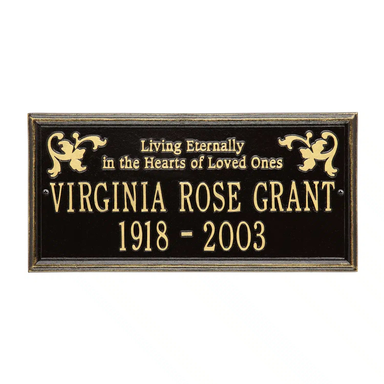 Wilmington - Standard Wall - Two Line "Living Eternally"